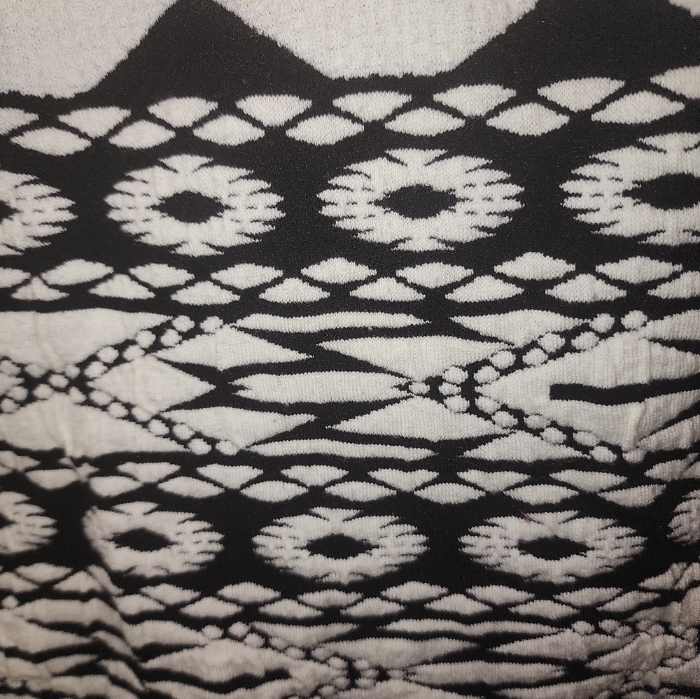 BNCI Boundless North Free Spirit Cardigan Wrap L Jacket White Black - Picture 9 of 9
